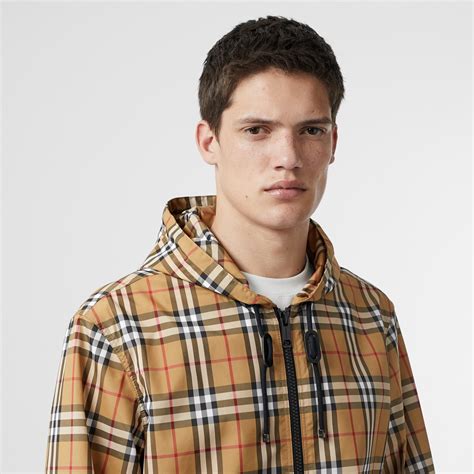 burberry jacket men hood|burberry vintage check jacket.